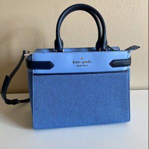 Kate Spade New with Tags Blue Staci Canvas Satchel
